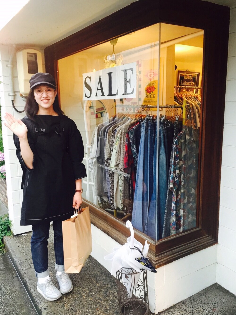 「＃デニム、フィリップリム」｜「3.1 Phillip Limのアイテム（ワンピース、ブラック系）」を使った、naeさん（レディース・161cm）の夏コーディネートの1枚目の写真