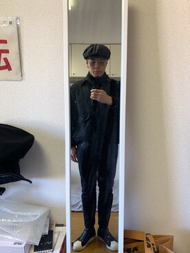 「DISCOAT（ディスコート）のアイテム（ブルゾン）」を使った、027phyさん（メンズ・169cm）の冬コーディネート