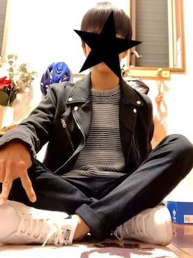 「semantic design（セマンティックデザイン）のアイテム（ニット/セーター）」を使った、Takuさん（メンズ・165cm）の冬コーディネート