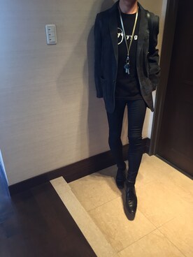 「DRIES VAN NOTEN（ドリスヴァンノッテン）のアイテム（テーラードジャケット）」を使った、shiroさん（メンズ・171cm）の冬コーディネート