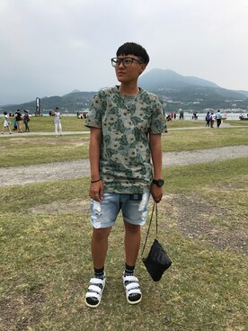 「BKK ORIGINALのアイテム」を使った、安藤祐維さん（レディース・157cm）の春コーディネート