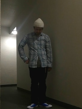 「C-PLUS（シープラス）のアイテム」を使った、Shuhei Iwashitaさん（メンズ・173cm）の春コーディネート