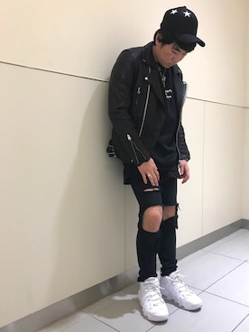 「DANKE SCHON（ダンケシェーン）のアイテム（キャップ）」を使った、柏木　翔真さん（メンズ・165cm）の秋コーディネート