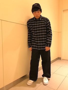 「DANKE SCHON（ダンケシェーン）のアイテム（ブルゾン）」を使った、柏木　翔真さん（メンズ・165cm）の秋コーディネート