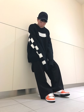 「DANKE SCHON（ダンケシェーン）のアイテム（キャップ）」を使った、柏木　翔真さん（メンズ・165cm）の冬コーディネート
