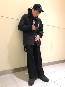 「PLEASURES（プレジャー）のアイテム」を使った、柏木　翔真さん（メンズ・165cm）の冬コーディネート