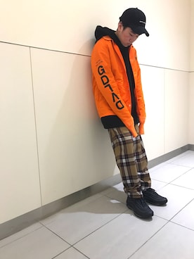 「KaneZ（ケインズ）のアイテム」を使った、柏木　翔真さん（メンズ・165cm）の冬コーディネート