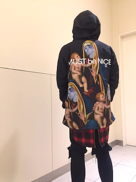 「RIPNDIP（リップンディップ）のアイテム」を使った、柏木　翔真さん（メンズ・165cm）の冬コーディネート