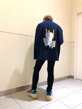 「soe（ソーイ）のアイテム（ジャケット/アウター）」を使った、柏木　翔真さん（メンズ・165cm）の春コーディネート