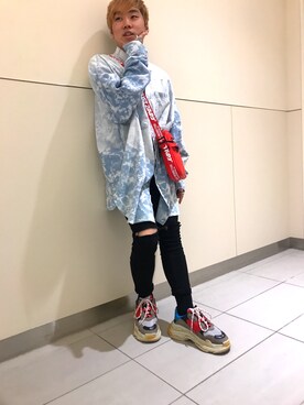 「KaneZ（ケインズ）のKaneZ/ケインズ/Sakosshu Bag（ショルダーバッグ）」を使った、柏木　翔真さん（メンズ・165cm）の春コーディネート