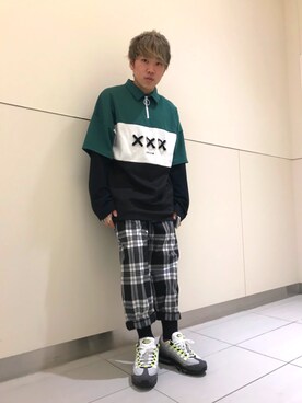 「Chica（チカ）のアイテム」を使った、柏木　翔真さん（メンズ・165cm）の春コーディネート