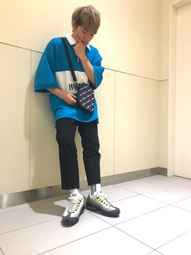 「L.H.P（エルエイチピー）のアイテム（バッグ）」を使った、柏木　翔真さん（メンズ・165cm）の夏コーディネート