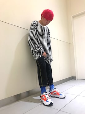 「RIPNDIP（リップンディップ）のアイテム」を使った、柏木　翔真さん（メンズ・165cm）の夏コーディネート
