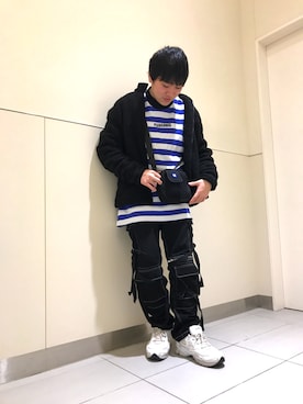 「アイテム（ブルゾン）」を使った、柏木　翔真さん（メンズ・165cm・10代）の冬コーディネート
