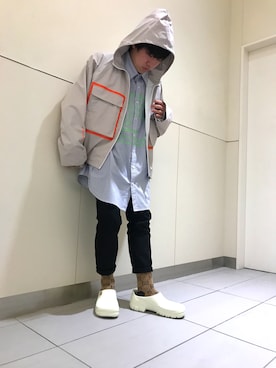 「WHITELAND（ホワイトランド）のアイテム（ブルゾン）」を使った、柏木　翔真さん（メンズ・165cm）の冬コーディネート