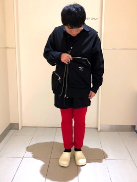 「WHITELAND（ホワイトランド）のWHITELAND/ホワイトランド/CARGO VEST（ベスト）」を使った、柏木　翔真さん（メンズ・165cm）の春コーディネート