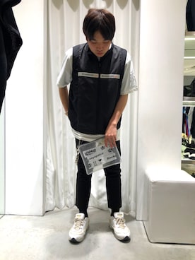 「BlackEyePatch（ブラックアイパッチ）のアイテム（バッグ）」を使った、柏木　翔真さん（メンズ・165cm）の春コーディネート