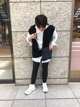 「DANKE SCHON（ダンケシェーン）のアイテム（バッグ）」を使った、柏木　翔真さん（メンズ・165cm）の春コーディネート