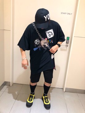 「DANKE SCHON（ダンケシェーン）のアイテム（バッグ）」を使った、柏木　翔真さん（メンズ・165cm）の夏コーディネート