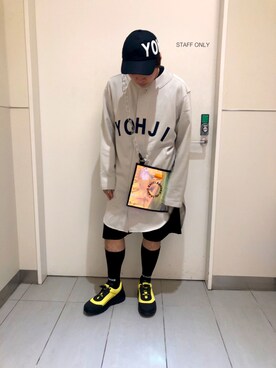 「DANKE SCHON（ダンケシェーン）のアイテム（バッグ）」を使った、柏木　翔真さん（メンズ・165cm）の夏コーディネート