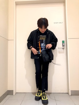 「DANKE SCHON（ダンケシェーン）のアイテム（バッグ）」を使った、柏木　翔真さん（メンズ・165cm）の夏コーディネート