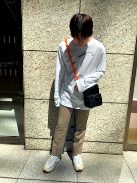 「DANKE SCHON（ダンケシェーン）のアイテム（バッグ）」を使った、柏木　翔真さん（メンズ・165cm）の夏コーディネート