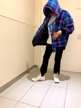 「DANKE SCHON（ダンケシェーン）のアイテム（ブルゾン）」を使った、柏木　翔真さん（メンズ・165cm）の秋コーディネート