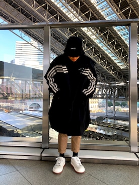 「L.H.P（エルエイチピー）のアイテム（帽子）」を使った、柏木　翔真さん（メンズ・165cm）の秋コーディネート