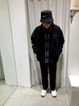 「L.H.P（エルエイチピー）のアイテム（帽子）」を使った、柏木　翔真さん（メンズ・165cm）の秋コーディネート