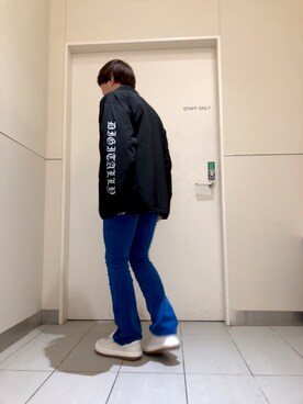 「L.H.P（エルエイチピー）のアイテム（パンツ）」を使った、柏木　翔真さん（メンズ・165cm）の冬コーディネート