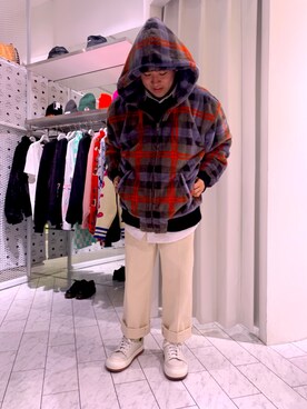 「DANKE SCHON（ダンケシェーン）のアイテム（ブルゾン）」を使った、柏木　翔真さん（メンズ・165cm）の冬コーディネート