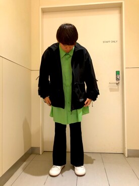 「DANKE SCHON（ダンケシェーン）のアイテム（ブルゾン）」を使った、柏木　翔真さん（メンズ・165cm）の冬コーディネート