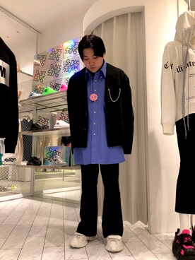 「DANKE SCHON（ダンケシェーン）のアイテム（テーラードジャケット）」を使った、柏木　翔真さん（メンズ・165cm）の春コーディネート