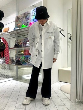 「L.H.P（エルエイチピー）のアイテム（帽子）」を使った、柏木　翔真さん（メンズ・165cm）の春コーディネート