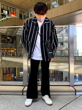 「WHITELAND（ホワイトランド）のWHITELAND/ホワイトランド/リネンシャツ（シャツ/ブラウス）」を使った、柏木　翔真さん（メンズ・165cm）の夏コーディネート