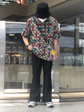 「MCM（エムシーエム）のアイテム」を使った、柏木　翔真さん（メンズ・165cm）の夏コーディネート