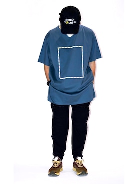 「L.H.P Private Brand（エルエイチピープライベートブランド）のアイテム（パンツ）」を使った、柏木　翔真さん（メンズ・165cm）の夏コーディネート
