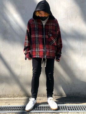 「LHPOSAKA」｜「アイテム（ジャケット/アウター）」を使った、柏木　翔真さん（メンズ・165cm）の秋コーディネート