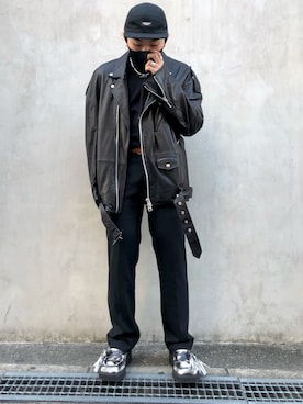 「LHPOSAKA」｜「アイテム（ジャケット/アウター）」を使った、柏木　翔真さん（メンズ・165cm）の冬コーディネート