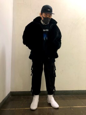 「LHPOSAKA」｜「アイテム（ジャケット/アウター）」を使った、柏木　翔真さん（メンズ・165cm）の冬コーディネート