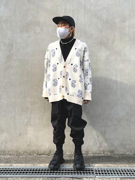 「WHITELAND（ホワイトランド）のアイテム」を使った、柏木　翔真さん（メンズ・165cm）の冬コーディネート