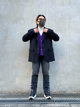 「LHPOSAKA」｜「アイテム（ジャケット/アウター）」を使った、柏木　翔真さん（メンズ・165cm）の冬コーディネート