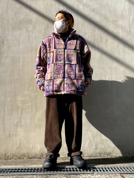 「L.H.P（エルエイチピー）のアイテム（シューズ）」を使った、柏木　翔真さん（メンズ・165cm）の冬コーディネート