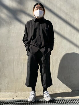 「DANKE SCHON（ダンケシェーン）のDankeSchon/ダンケシェーン/撥水ストレッチナイロンカーゴシャツ（シャツ/ブラウス）」を使った、柏木　翔真さん（メンズ・165cm）の冬コーディネート