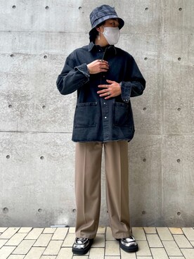 「DANKE SCHON（ダンケシェーン）のアイテム（帽子）」を使った、柏木　翔真さん（メンズ・165cm）の春コーディネート