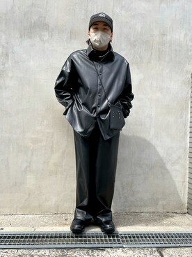 「Danke schon」｜「アイテム（スラックス）」を使った、柏木　翔真さん（メンズ・165cm）の春コーディネート