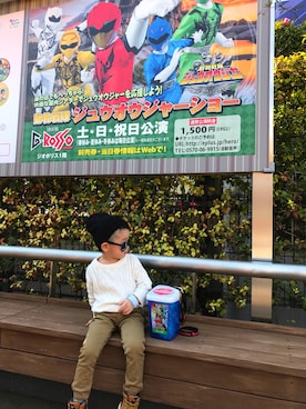 「Right-on KIDS（ライトオンキッズ）のアイテム（ニット/セーター）」を使った、haruさん（キッズ・100cm）の冬コーディネート