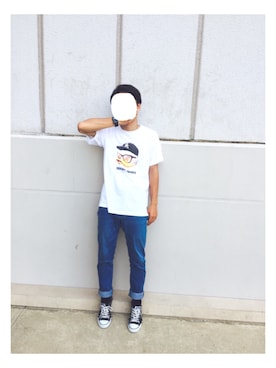 「allstar」｜「アイテム（Tシャツ/カットソー）」を使った、Ayuさん（メンズ・173cm）の夏コーディネート