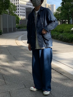 「RANDT（アールアンドティー）のアイテム（トップス）」を使った、Sota nakamuraさん（メンズ・169cm）の春コーディネート