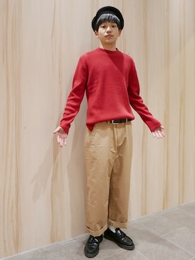 「GAP（ギャップ）のアイテム（ニット/セーター）」を使った、yusukeさん（メンズ・171cm）の秋コーディネート